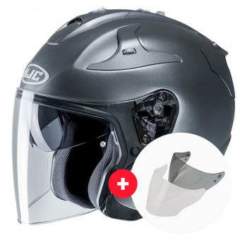 jet HJC FG-Jet Semi Mate Titanium + Pantalla