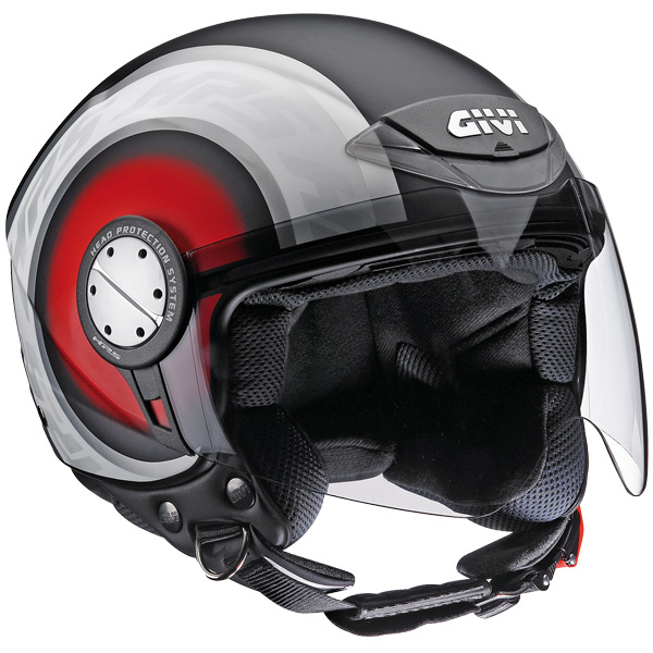 casco moto Givi 10.4. F Cercle Negro/Rojo