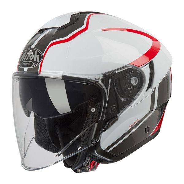 jet Airoh Hunter Soul Blanco Rojo