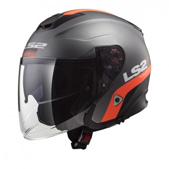 LS2 Infinity Smart Matt Titanium Orange OF521