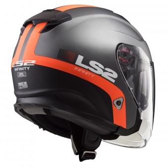 LS2 Infinity Smart Matt Titanium Orange OF521