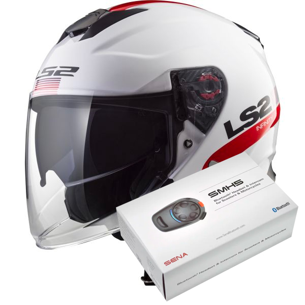 jet LS2 Infinity Smart White Red Blue OF521