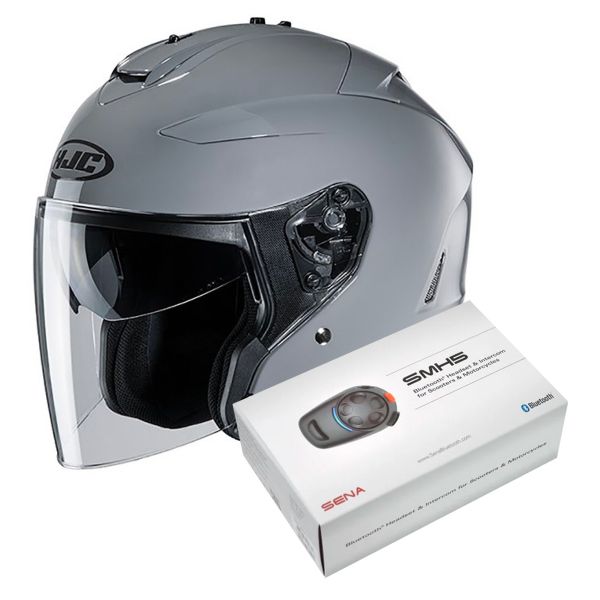 jet HJC IS-33 II N.Grey + Kit Bluetooth Sena SMH5