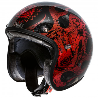 Casque jet Premier Le Petit BD Red Chromed Casque jet Premier Le Petit BD Red Chromed