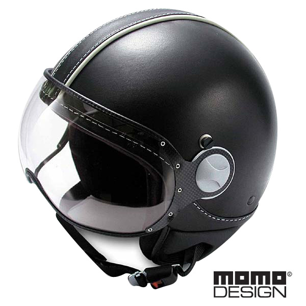 jet Momo Design Fighter Cuero Negro