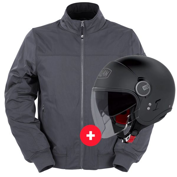 jet Nolan N21 Visor Classic Flat Black 10 + Malcom Ardoise