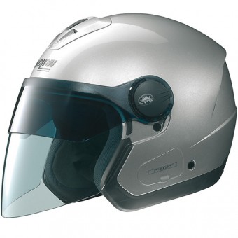 jet Nolan N42E Classic N-COM Platinum Plata 1