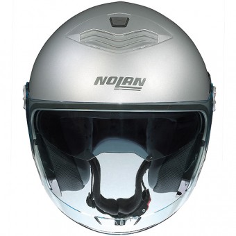 Nolan N43 Classic Ncom Platinuim Plata 1
