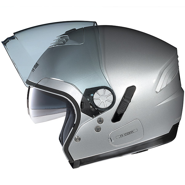 Nolan N43 Classic Ncom Platinuim Plata 1