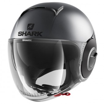 Shark Nano Street Neon Antracita Negro Mate + Kit Bluetooth Sharktooth Prime