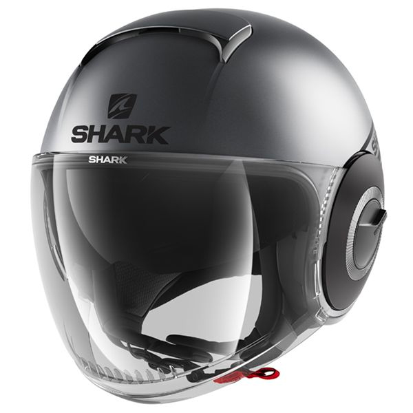 Shark Nano Street Neon Antracita Negro Mate + Kit Bluetooth Sena 5S Solo