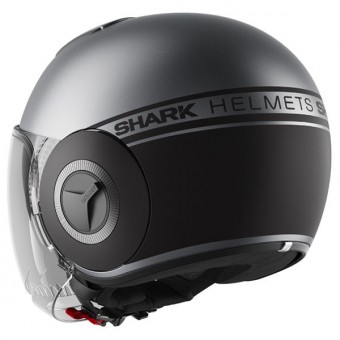 Shark Nano Street Neon Antracita Negro Mate + Kit Bluetooth Sharktooth Prime