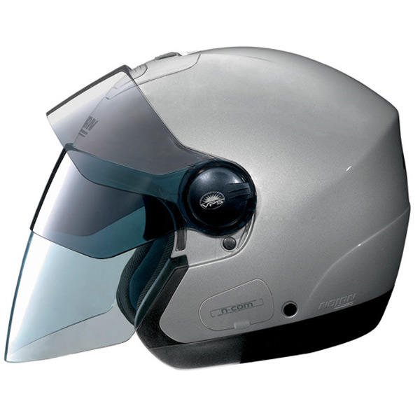 Nolan N42E Classic N-COM Platinum Plata 1