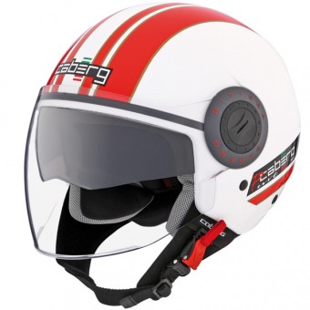 jet Caberg Riviera V2 Pure Blanco Rojo