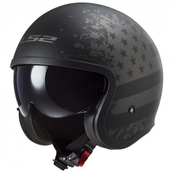 jet LS2 Spitfire Black Flag OF599