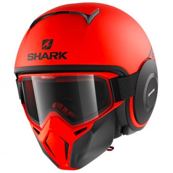 jet Shark Street Drak Neon Naranja Negro Mate