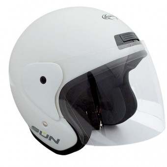 Casco Moto Jet Blanco Con gafas Protectoras - Sunra Oficial Europa