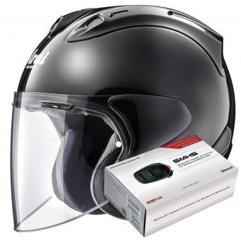 jet Arai SZ-R Vas Diamond Black + Bluetooth Kit Sena SMH5