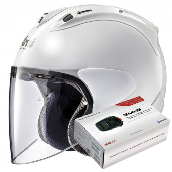 jet Arai SZ-R Vas Diamond Blanco + Bluetooth Kit Sena SMH5