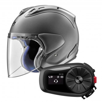 jet Arai SZ-R Vas Gun Metal Mat + Kit Bluetooth Sena 5S Solo