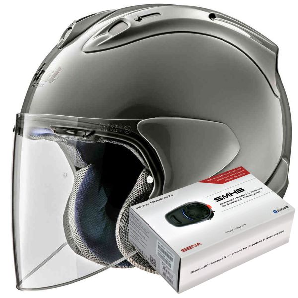 jet Arai SZ-R Vas Mordern Gris + Kit Bluetooth Sena SMH5