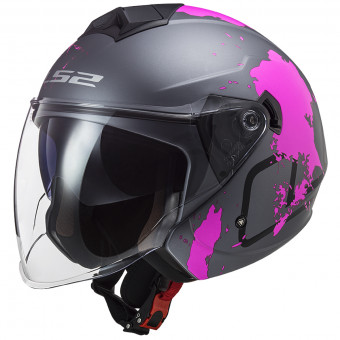 jet LS2 Twister II Xover Titanium Purple OF573