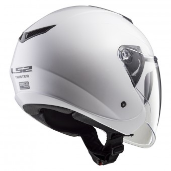 LS2 Twister Solid White OF573