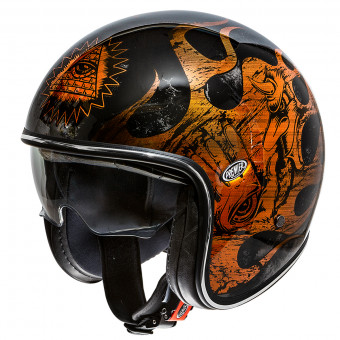 Casque jet Premier Vintage BD Orange Chromed Casque jet Premier Vintage BD Orange Chromed