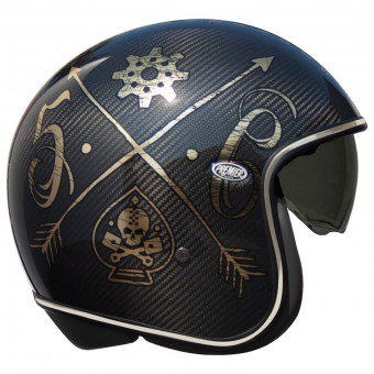 Casque jet Premier Vintage Carbon NX Gold Chromed Casque jet Premier Vintage Carbon NX Gold Chromed