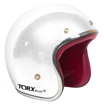 Casque jet Torx Wyatt Glitter Blanco Casque jet Torx Wyatt Glitter Blanco