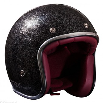 Casque jet Torx Wyatt Glitter Negro Casque jet Torx Wyatt Glitter Negro