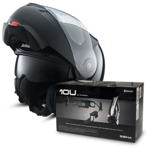 Casco moto C3 Pro Negro + Sena 10U Bluetooth Kit Al Mejor Precio | iCasque.es