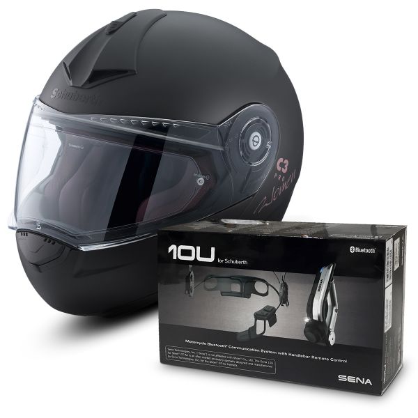 Modular Schuberth C3 Pro Women Negro Mate + Sena 10U Bluetooth Kit