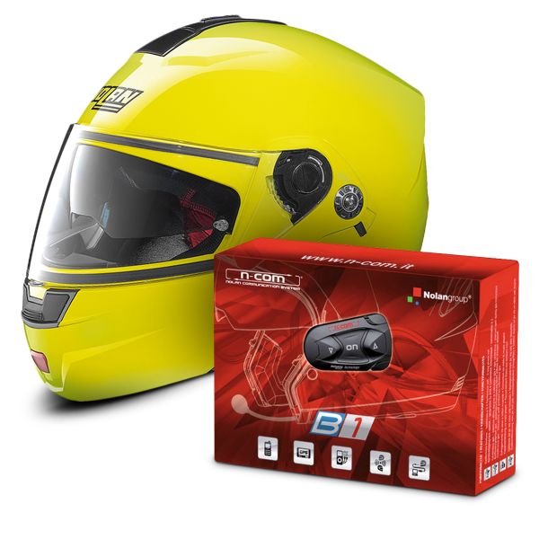 Modular Nolan N91 Evo Hi-Visibility N-Com Fluo Yellow 22