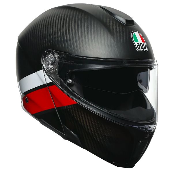Modular AGV Sportmodular Layer Carbon Red White