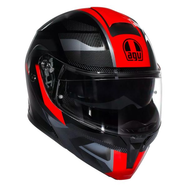 Modular AGV Streetmodular Ledro Black Red Modular AGV Streetmodular Ledro Black Red