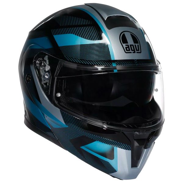 Modular AGV Streetmodular Ledro Matt Black Powder Blue Modular AGV Streetmodular Ledro Matt Black Powder Blue
