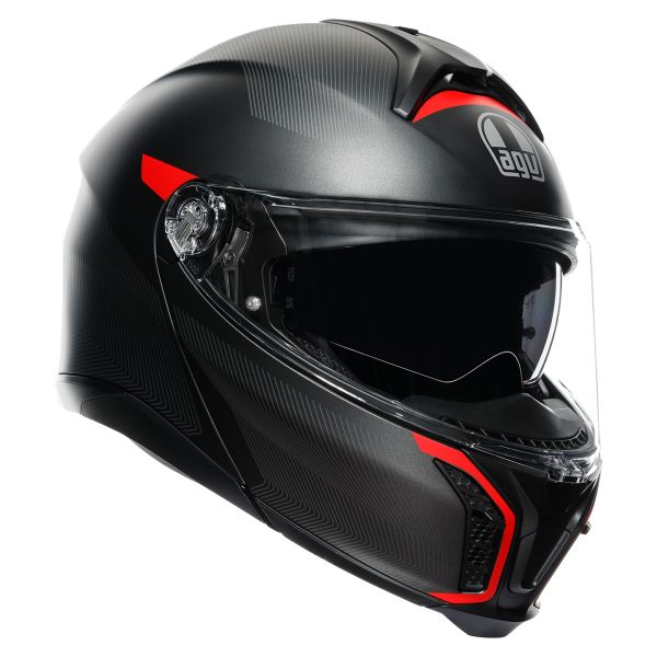 Modular AGV Tourmodular Frequency Matt Gunmetal Red