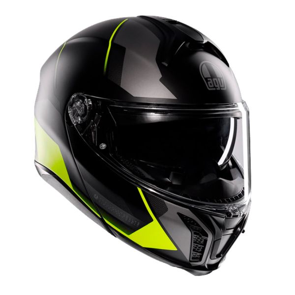 Modular AGV Tourmodular Perception Negro Gris Amarillo Fluo Modular AGV Tourmodular Perception Negro Gris Amarillo Fluo