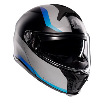 Casque Modular AGV Tourmodular Stray Mate Negro Gris Azul Casque Modular AGV Tourmodular Stray Mate Negro Gris Azul