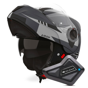 Modular Airoh Specktre Clever Anthracite Matt + Kit Bluetooth BT Mini