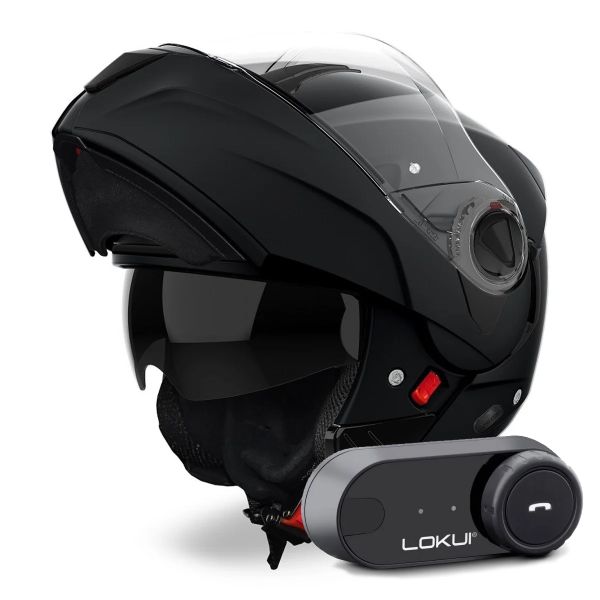 Modular Airoh Specktre Color Black Matt + Kit Bluetooth Lokui K30