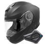 Casque Modular Everone M72R Matt Black + Kit Bluetooth BT Mini