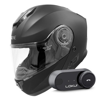 Modular Everone M72R Matt Black + Kit Bluetooth Lokui K30