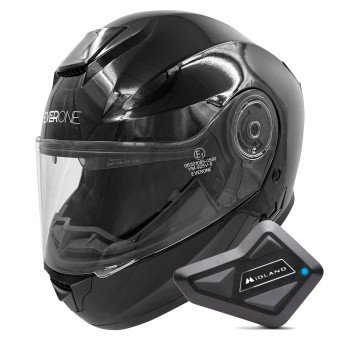 Modular Everone M72R Shiny Black + Kit Bluetooth BT Mini