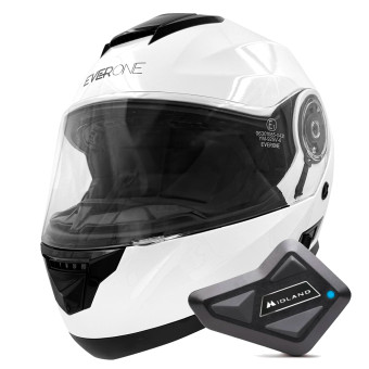 Modular Everone M72R Shiny White + Kit Bluetooth BT Mini