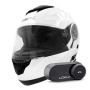 Casque Modular Everone M72R Shiny White + Kit Bluetooth Lokui K30