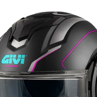 Givi X36 Fibra Pulso Mate Negro Plata Fucsia