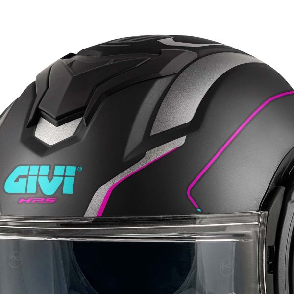 Givi X36 Fibra Pulso Mate Negro Plata Fucsia
