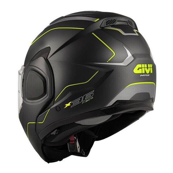 Givi X36 Pulso de fibra Negro mate Plata amarillo